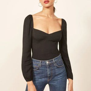 Black Reformation Reign Top (Long Sleeve Crepe)